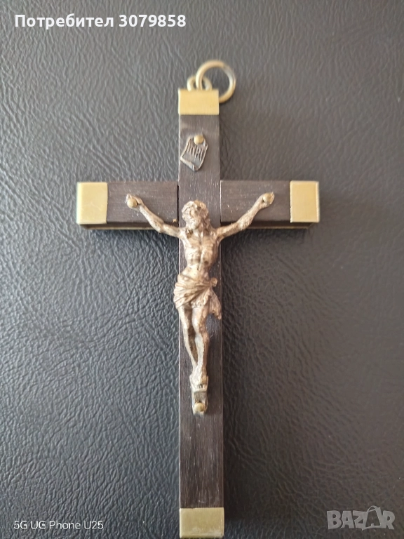 Старинен френски голям кръст, снимка 1