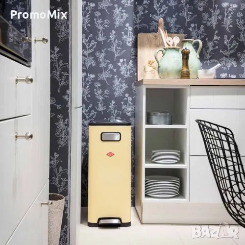 Двоен Кош за смет с педал Wesco 381511-23 2х20литра кош за отпадъци разделно събиране 2 отделения, снимка 1