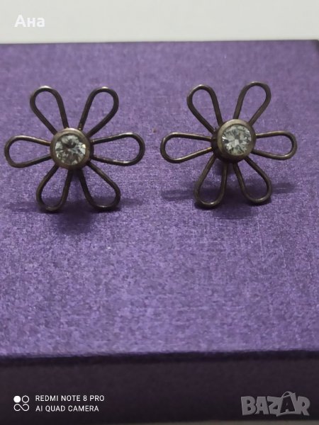 Красиви сребърни обеци , снимка 1