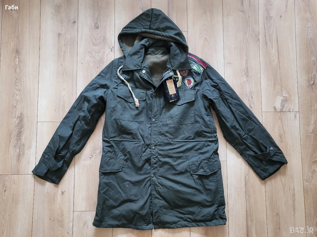 Мъжка парка с нашивки , снимка 1