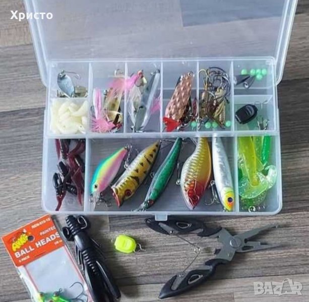 Спининг комплект с примамки клатушки,блесна,силикони,воблери, блесни,силикони , снимка 1