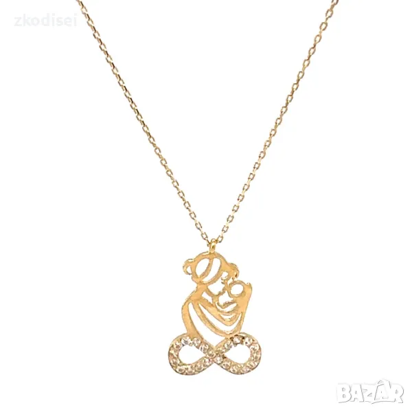 Златно колие 2,09гр. 43см. 14кр. проба:585 модел:26612-3, снимка 1