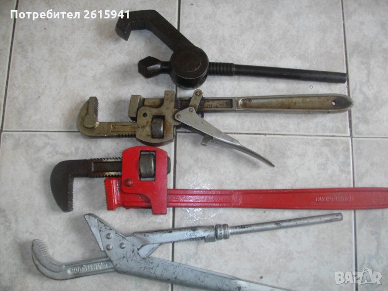 2 Цола-ВиК-Чешмеджийски-Водопроводен-Шарнирен Ключ-Немски-63-70 см Дължина-Захват-7-8 см, снимка 1