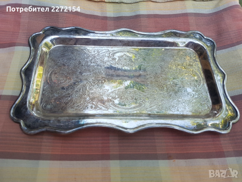 Посребрен поднос , снимка 1