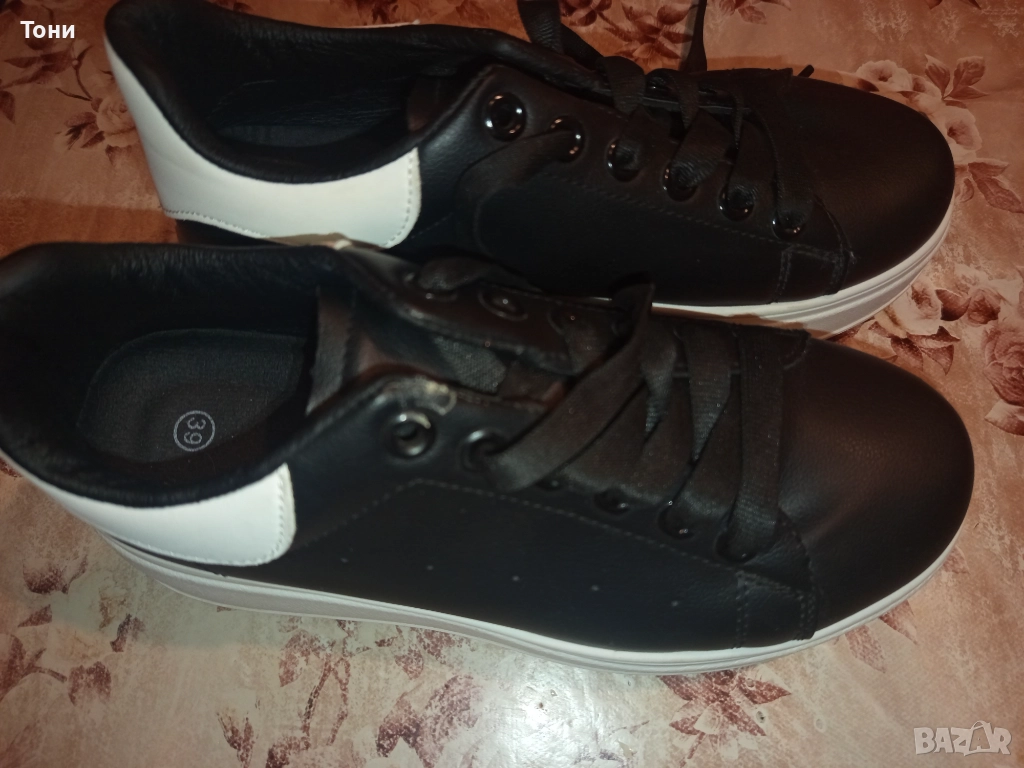 Нови Кожени Дамски Маратонки на Платформа 39, снимка 1