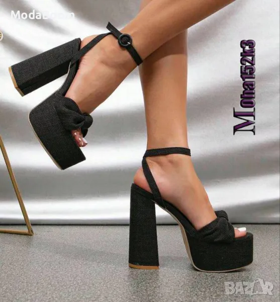 Дамски сандали на ток, снимка 1