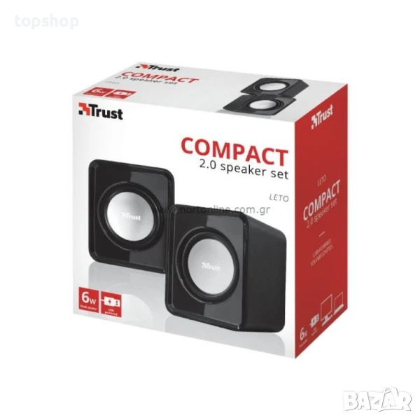 PC КОЛОНИ TRUST LETO SPEAKER SET 2.0, снимка 1