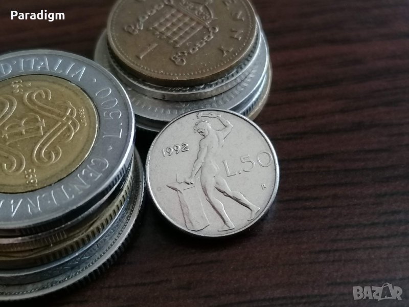 Монета - Италия - 50 лири | 1992г., снимка 1