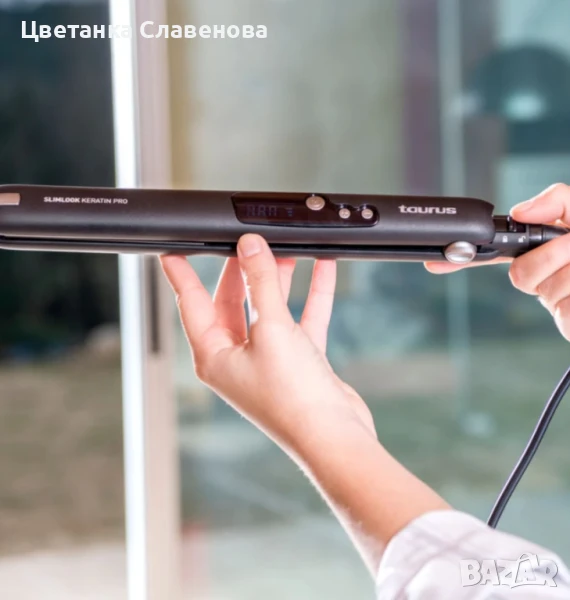Преса за коса Taurus Slimlook Keratine Pro, 30 W, 100-220°C, Плочи XXL с нано керамика & турмалин , снимка 1