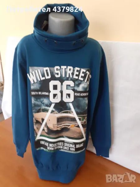 Нов детски немски суичър, р.134/140см, 100% памук. , снимка 1