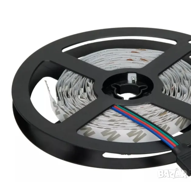 LED лента 5050 SMD RGB 5m 60 LED/m Водоустойчива IP65 резервна лента, снимка 1