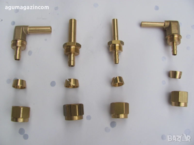 накрайник фитинг връзкка за термопластична тръба  маркуч FARO Standard прав ∅ 6-6 mm  8-8, снимка 1