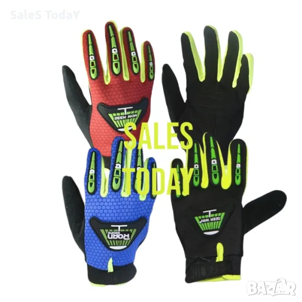 Детски ръкавици за мотор, колело, тротинетка, 3 цвята, 2 размера, снимка 1