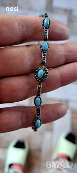 Гривна с камък тюркоаз, снимка 1