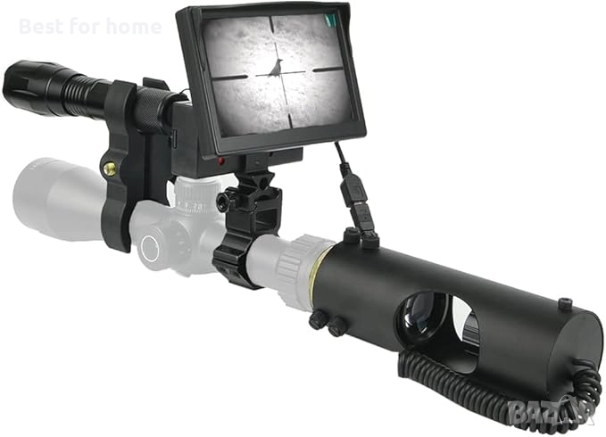  Монокуляр за нощно виждане с HD камера и 5 инчов преносим дисплей, снимка 1