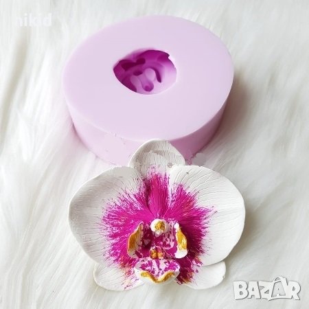 3D Орхидея Пеперуда гигант дълбок калъп силиконов молд форма фондан украса шоколад гипс сапун свещ, снимка 1