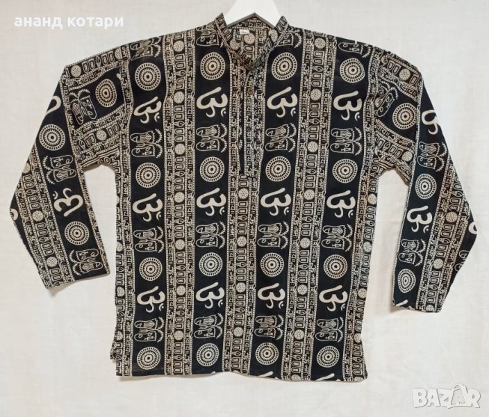  Индийски памучни ризи с мантра, снимка 1