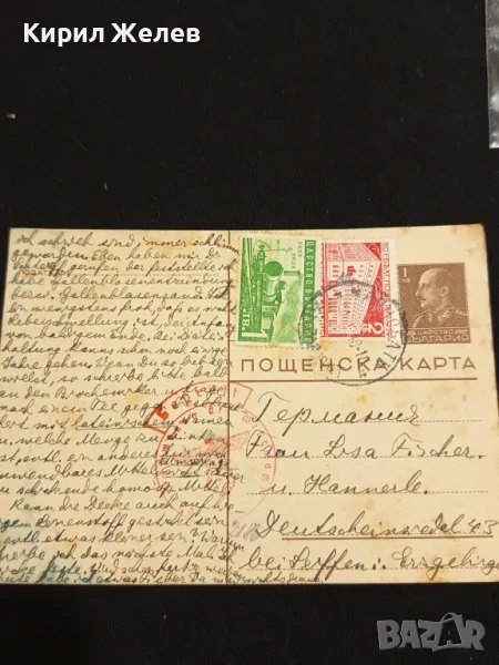 Стара пощенска картичка Царство България 1940г. с печати с свастика и марки за КОЛЕКЦИЯ 23651, снимка 1