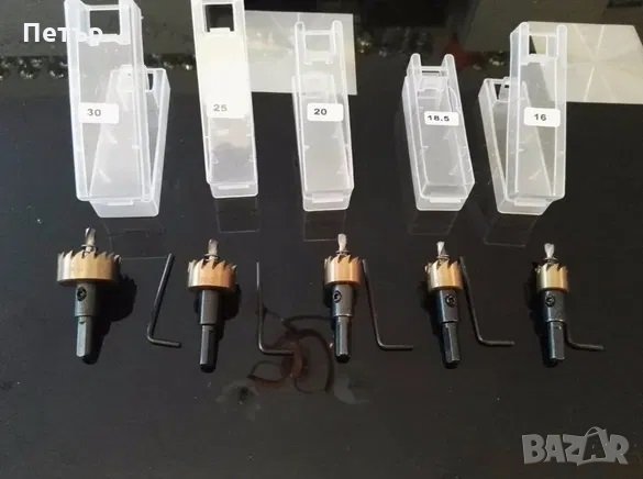 Боркорони, комплект Ф16; Ф18,5; Ф20; Ф25; Ф30 за метал, бор корона, боркорона, Бор корони, снимка 1