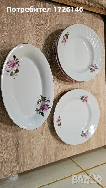 Порцеланови чинии Горски слез на Разград , снимка 1