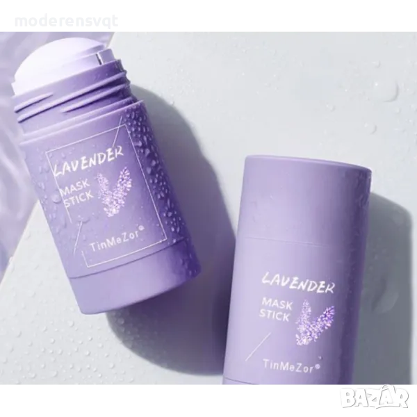 Стик маска за лице с лавандула против акне черни точки и зачервявания, снимка 1