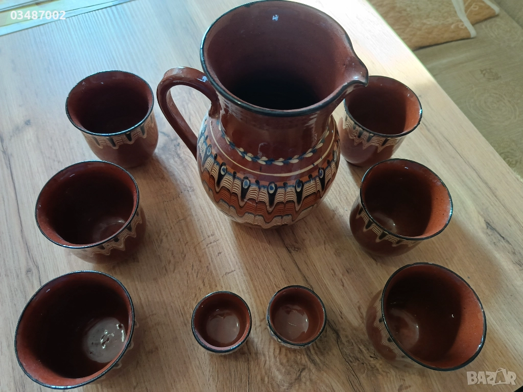 Бг керамичен сервиз за Вино, снимка 1