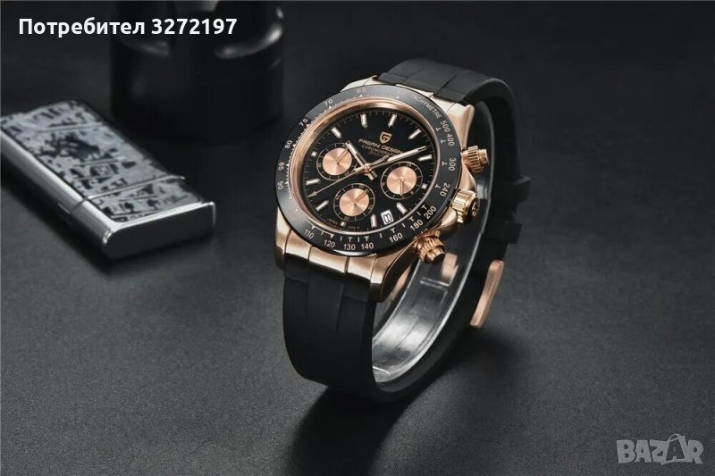 Кварцов часовник PAGANI DESIGN,сапфир,Seiko VK63 механизъм,авт.дата,хронограф,водоустойчив 100 м., снимка 1