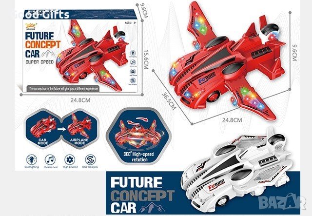 Трансформърс кола - самолет със звук и светлина, снимка 1