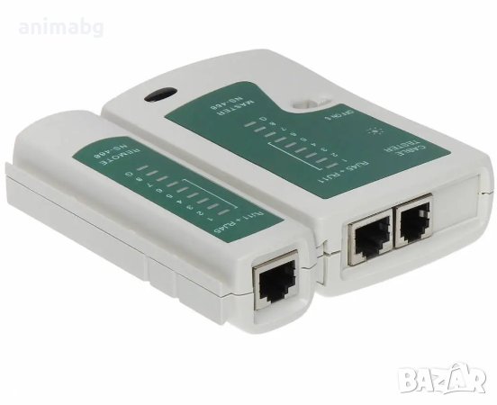 ANIMABG Уред за тестване връзката на RJ45 RJ11 кабели за изграждане на локални и глобални компютърни, снимка 1