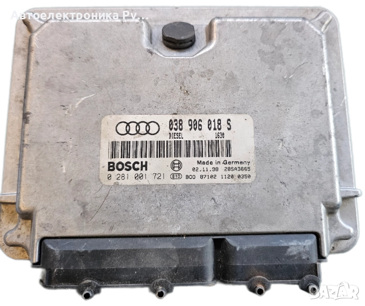 Компютър Двигател ECU Audi A4 B5 (1994-2001г.) 038 906 018 S, 0 281 001 721, 038906018S, 0281001721, снимка 1