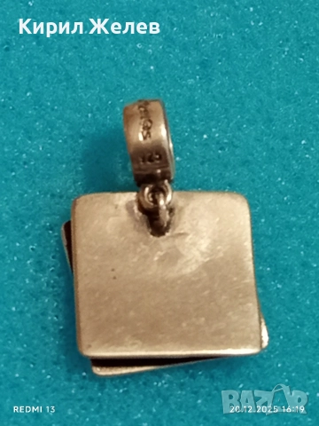 АВТОРСКА СРЕБЪРНА ВИСУЛКА с ПЕЧАТ от МАЙСТОРА ЕЛЕГАНТЕН ДИЗАЙН 39994, снимка 4 - Колиета, медальони, синджири - 52858348