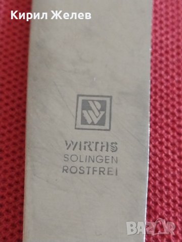 Стар нож с маркировка WIRTHS SOLINGEN ROSTFREI за КОЛЕКЦИОНЕРИ 35294, снимка 2 - Други ценни предмети - 43833515