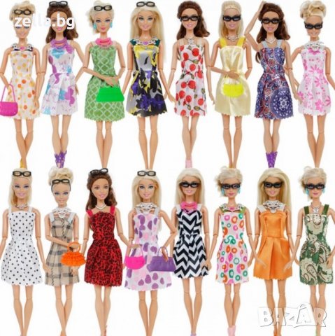 Дрехи облекло облича се рокля Обувки кукли аксесоар за кукла Барби, снимка 6 - Кукли - 36627857