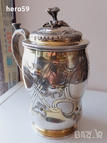 Руска сребърна 84 чаша(халба)-1856 , снимка 4 - Антикварни и старинни предмети - 43759935