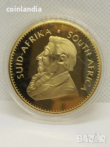 позлатена монета репродукция , снимка 2 - Нумизматика и бонистика - 53290301