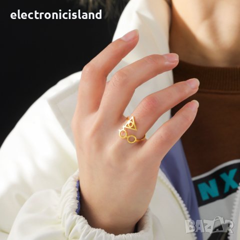 Модни отворени универсален размер пръстени от неръждаема стомана, 3 различни модела, снимка 8 - Пръстени - 39191221