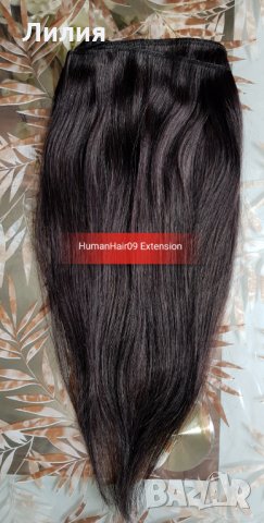 100% естествена коса (двоен ред), 100гр., 124см., снимка 3 - Аксесоари за коса - 6396214
