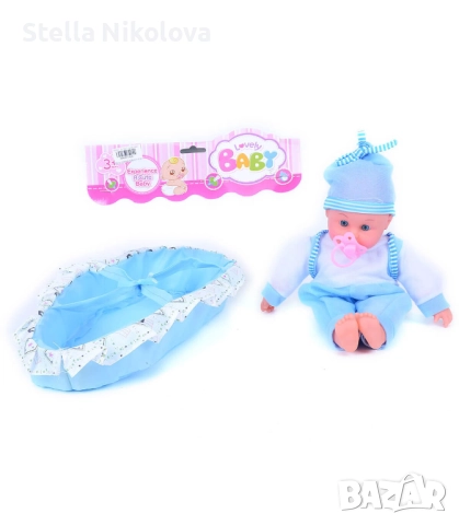 Кукла / Бебе с меко тяло и легло за носене, снимка 2 - Кукли - 52061758