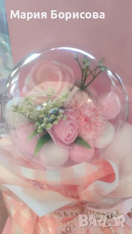 Букет от сапунени цветя, снимка 10 - Романтични подаръци - 44070486