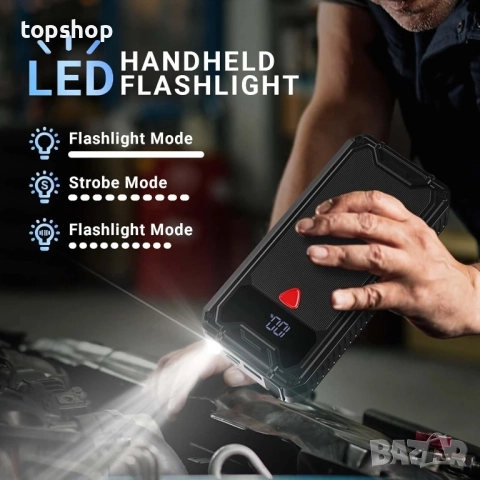 Преносим джъмп стартер с батерия 4000A / 26800mAh бустер, захранваща батерия..., снимка 3 - Аксесоари и консумативи - 51637822