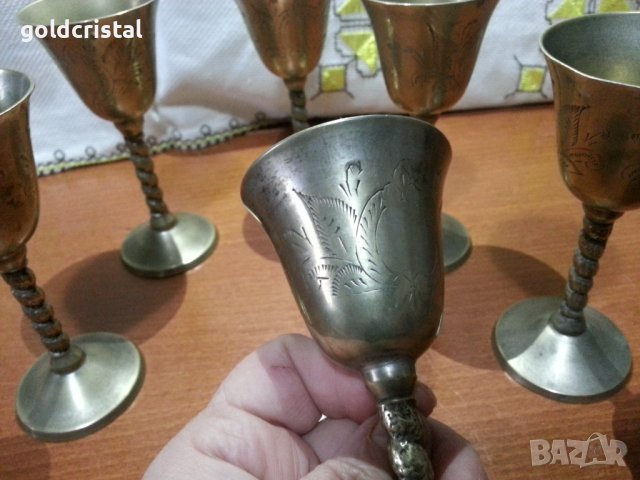 Метални чаши за ракия бронз месинг , снимка 8 - Антикварни и старинни предмети - 43899514