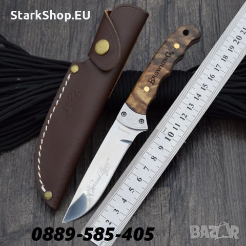 Уникален Ловен / Туристически нож с кожена кания Browning ножове, снимка 4 - Ножове - 27838015