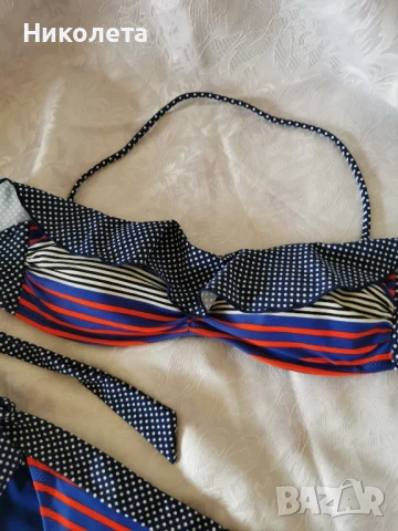 Горнище на бански в контрастни детайли , снимка 7 - Бански костюми - 50687395