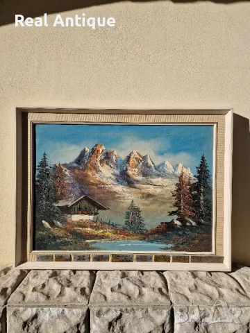 Уникална изключително красива антикварна авторска картина масло върху платно 