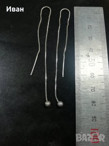 Сребърни обеци , снимка 1