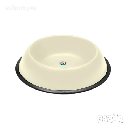 Ferplast Mira Луксозна метална купа за домашни любимци в бял мат Метална купа за куче/коте