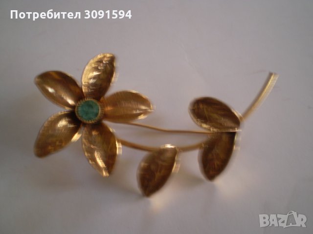 Винтич брошка цвете дубле , снимка 5 - Антикварни и старинни предмети - 34659193