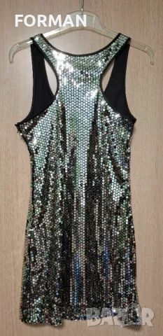 УНИКАЛНА рокля със сребристи пайети , снимка 7 - Рокли - 48330008