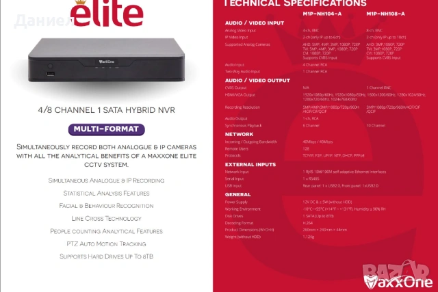 Хибриден DVR/NVR за до 4 аналогови или 6 IP камери, снимка 6 - Други - 53222414