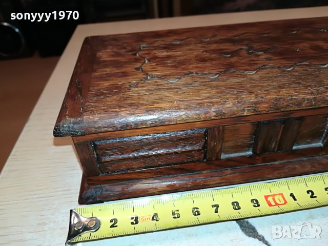 TALLENT-ENGLAND ДЪРВЕНА КУТИЯ С ЛОГО ОТ АНГЛИЯ 0705231127, снимка 2 - Антикварни и старинни предмети - 40616648